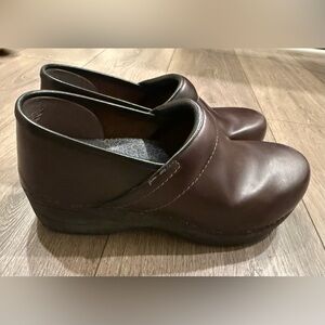 Dansko Dark Brown Leather Clogs